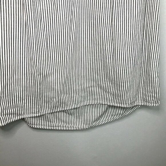 J.CREW Top Size XXS Gray Striped‎ Aztec Embroidered Detail Lightweight and Sheer - Picture 7 of 9